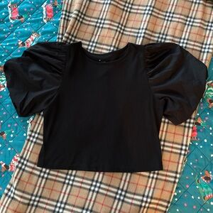 Puffy Sleeve Cotton Tee